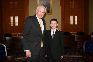 Zach with Representive Evans