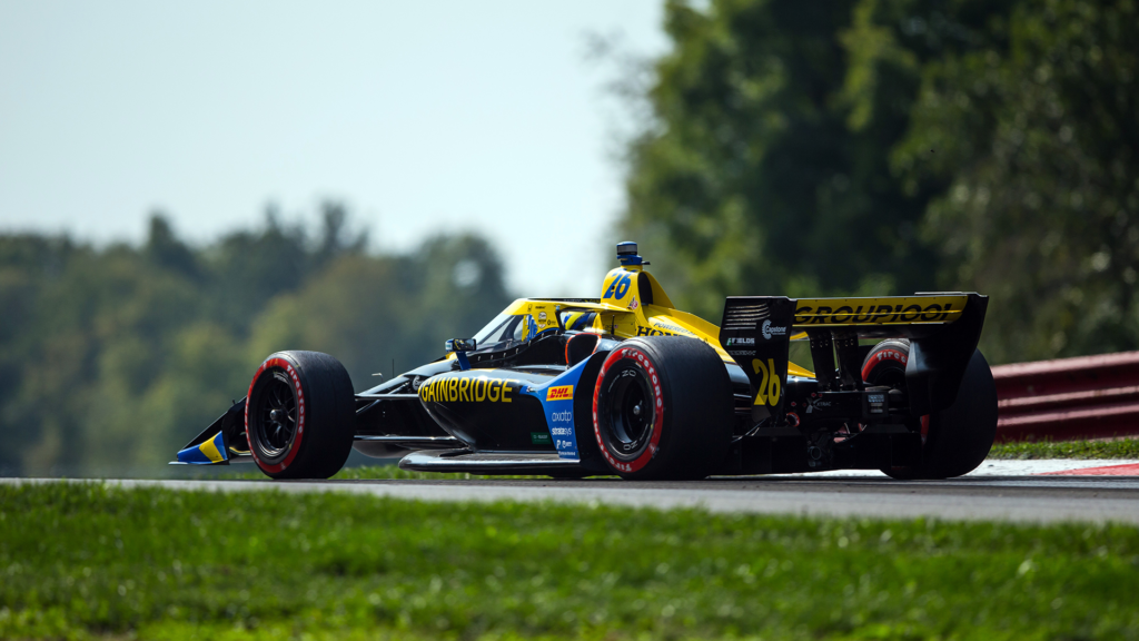 Honda Indy 200 at MidOhio Race 1 IndyCar Driver Zach Veach